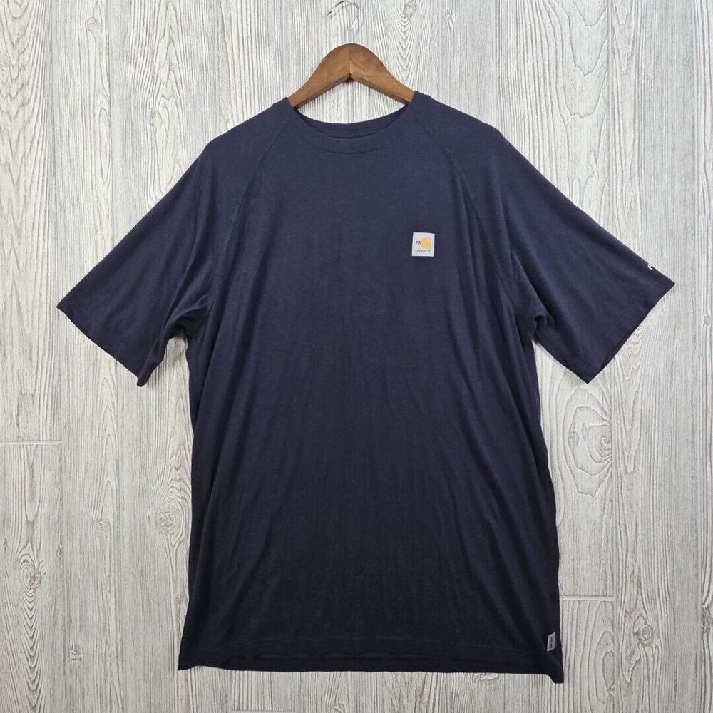 Carhartt FR Force T-Shirt Men's LT Blue Short Sleeve Relaxed HRC1 FRK008 NWOT‎